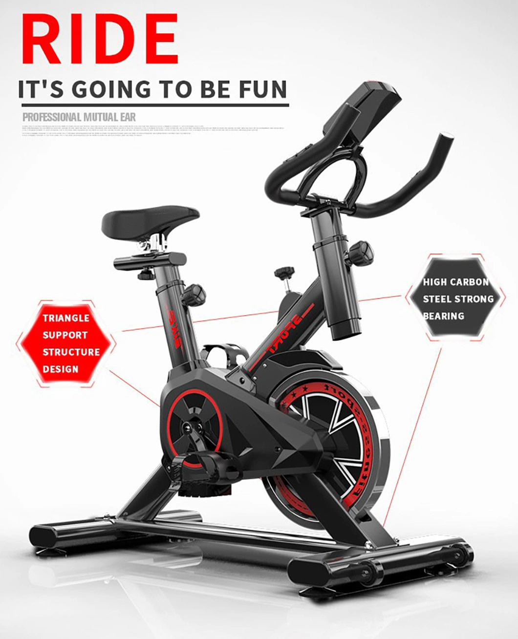 Household Ultra-Quiet Magnetic Control Fitness Spinning Bike Family-Specific Exercise Bike Sports Weight Loss Indoor Bicycle