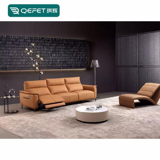 Sofá moderno de la oficina del cuero de la tela de los muebles de la sala de estar del Ministerio del Interior del ocio