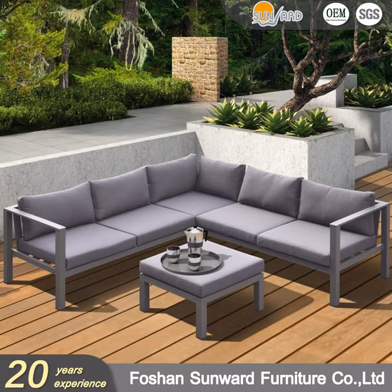 Sunward Venta caliente Hotel Ocio Garden Resort Proyecto Muebles de exterior Sofá de cuerda tejido